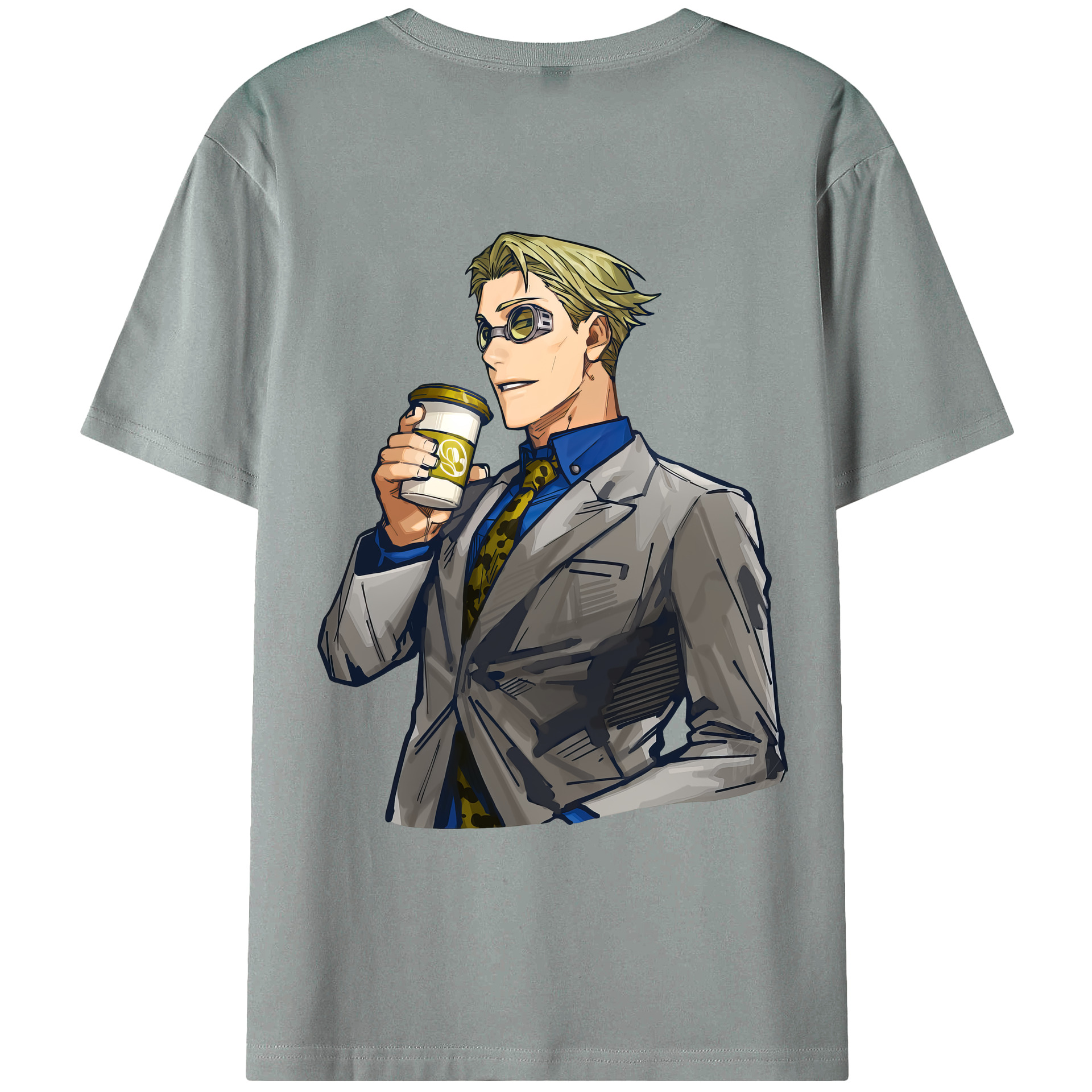 （画像用） 呪術廻戦 Jujutsu Kaisen 綿100％ メンズ半袖Tシャツ（バックプリント） 通気性